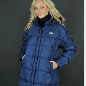North Face navy goose down parka
